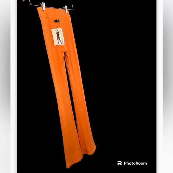 Naked Wardrobe Get Ribbed Snatched Joggers Sz XS Orange NW-2565 New - Picture 4 of 9